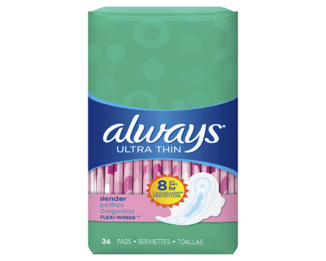 Always Ultra-thin Slender Pads with wings, Unscented