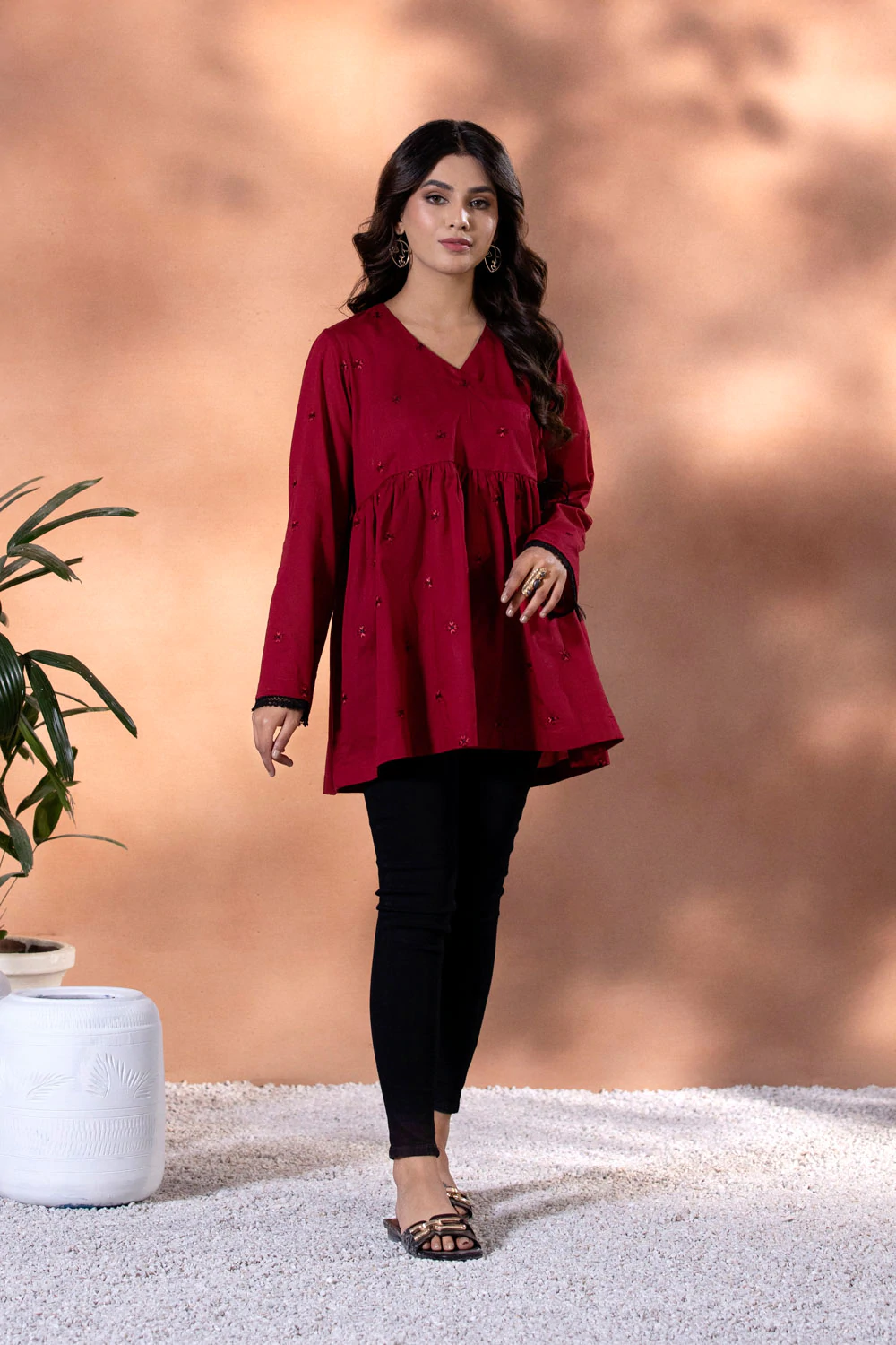 Embroidered Lawn Kurti 1