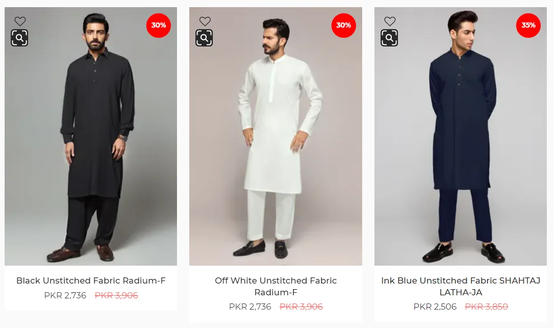 Gul Ahmed Men Collection Pakistan day sale