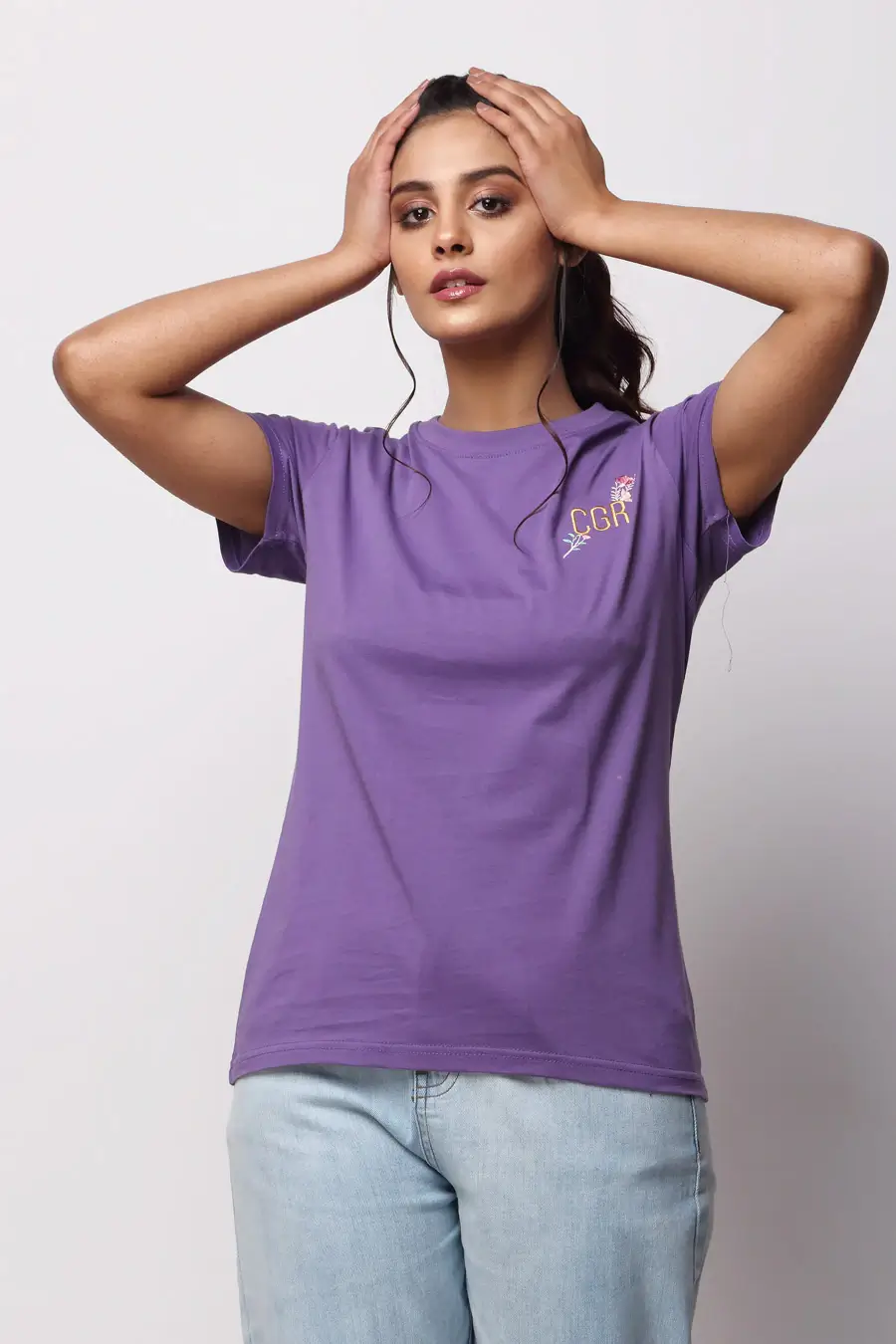 Purple CGR Embroidered T-Shirt
