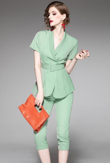 Summer Female Fashionable Temperament Solid Color Suit Jacket