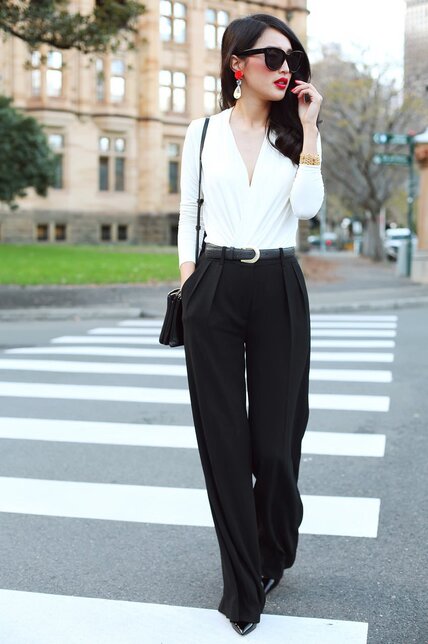 black and white outfit for women