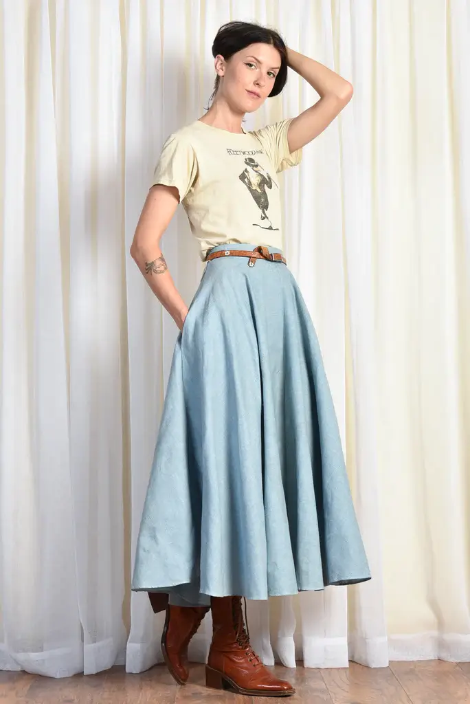 Vintage Long Skirt maxi skirt