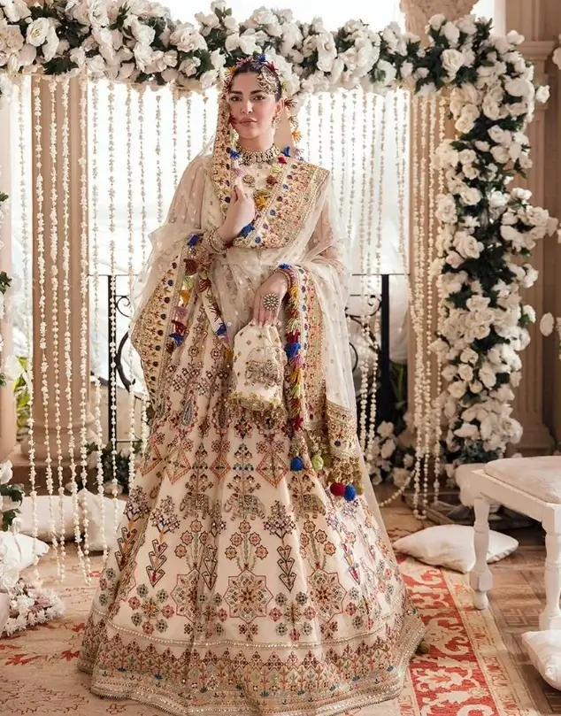 Naimal khawar Khan skin wedding dress