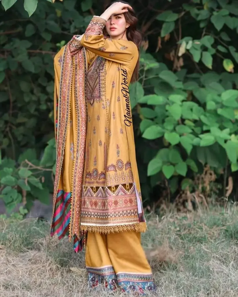 Naimal Khawar Khan Winter dress posing