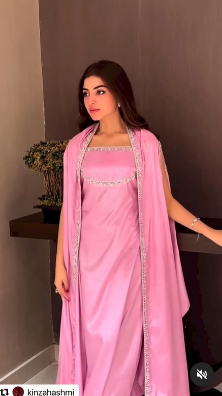 kinza hashmi pink dress